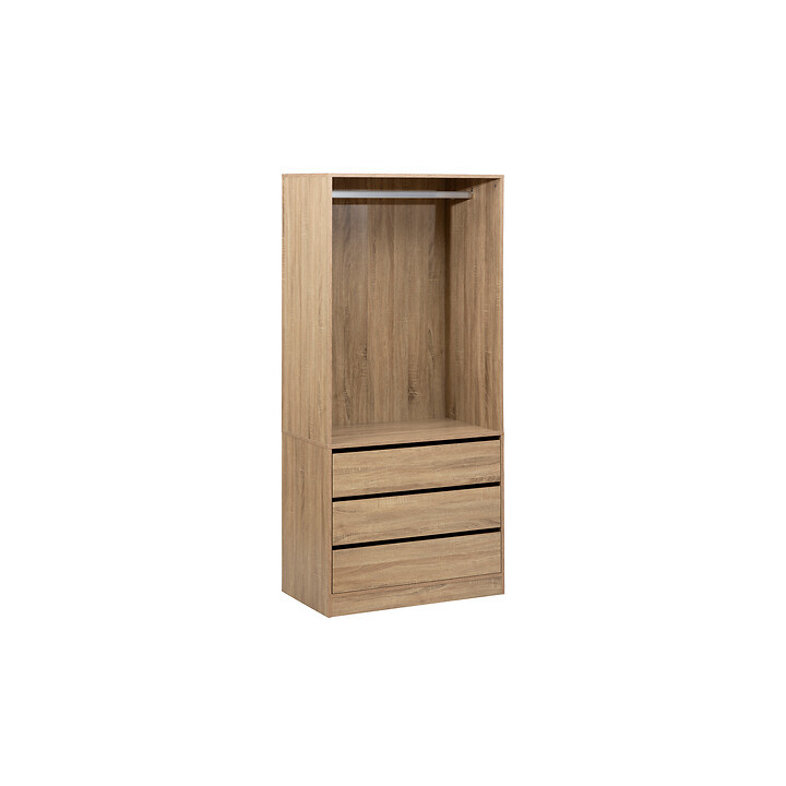 Dressing penderie avec 3 tiroirs black - 193640