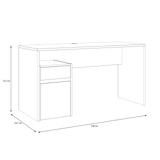 Ensemble Modultrick - Bureau 140 cm avec Surmeuble