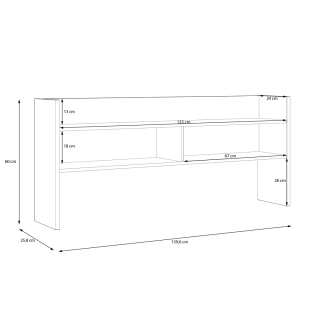 Ensemble Modultrick - Bureau 140 cm avec Surmeuble