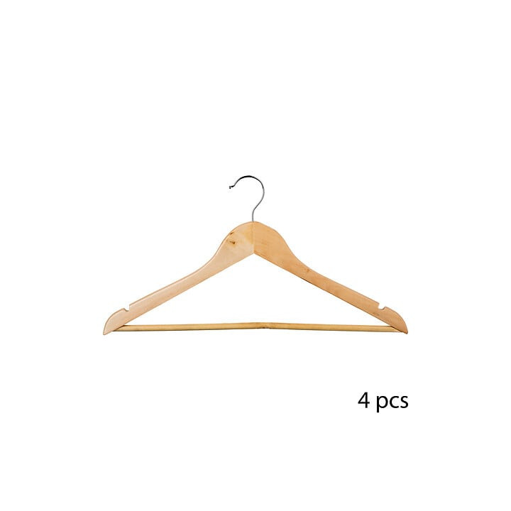 4 Cintres en bois naturel 151504