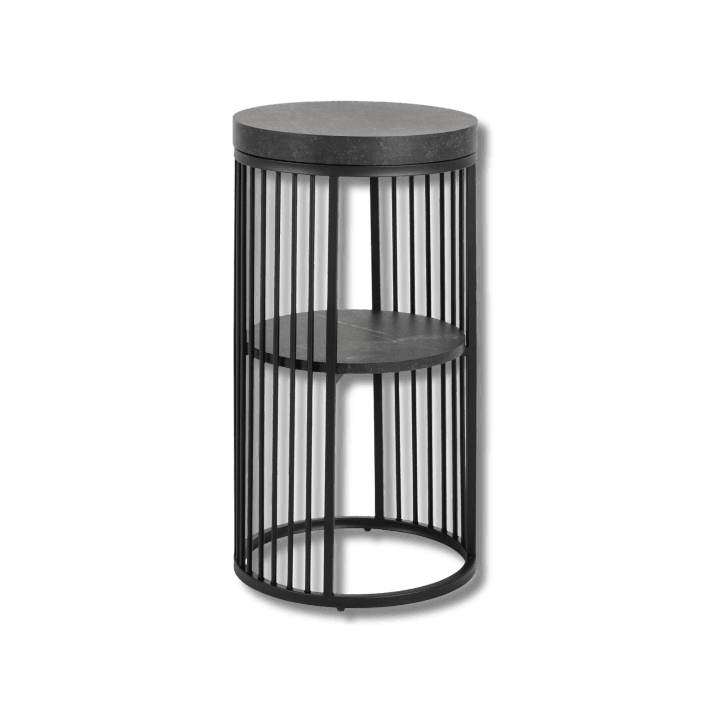 Table de nuit Effet mabre noir Strigton