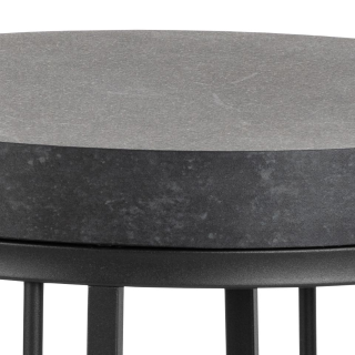 Table de nuit Effet mabre noir Strigton