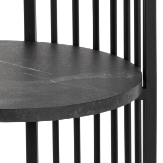 Table de nuit Effet mabre noir Strigton