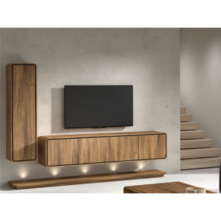 Combinaison Living Lago W1 - living hkb1 + hlb2 avec socle éclairage