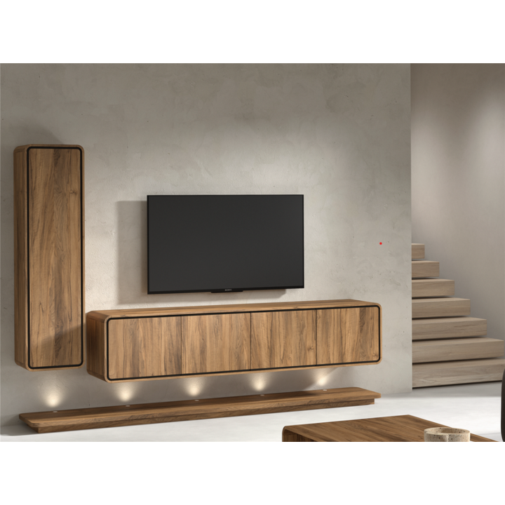 Combinaison Living Lago W1 - living hkb1 + hlb2 avec socle éclairage