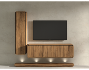 Combinaison living hkb1 + hlb3 avec socle éclairage - Lago