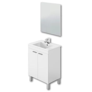 Meuble de salle de bain avec miroir et lavabo Brillo