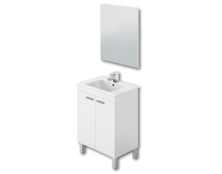 Meuble de salle de bain avec miroir et lavabo Brillo