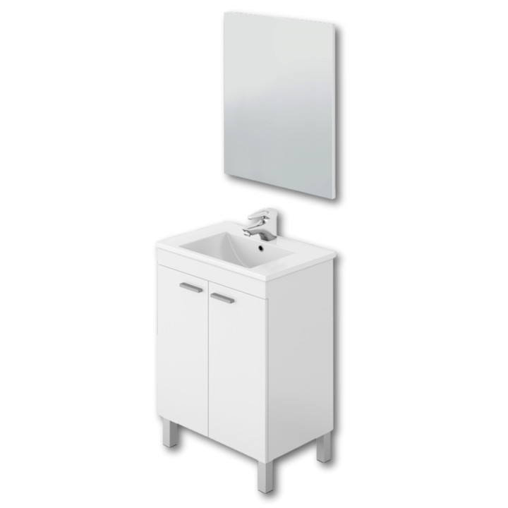 Meuble de salle de bain avec miroir et lavabo Brillo