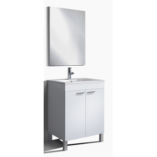 Meuble de salle de bain avec miroir et lavabo Brillo