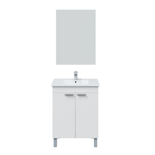 Meuble de salle de bain avec miroir et lavabo Brillo