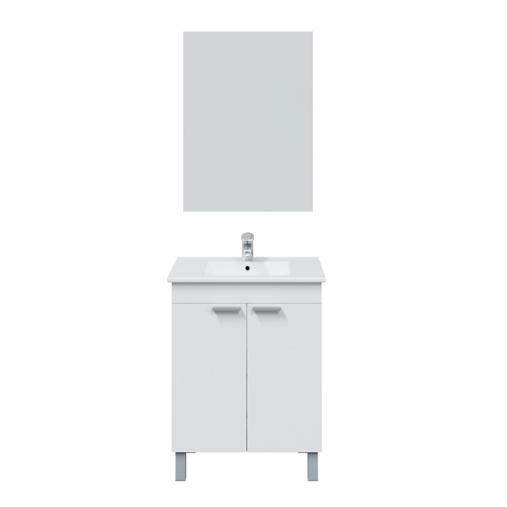 Meuble de salle de bain avec miroir et lavabo Brillo