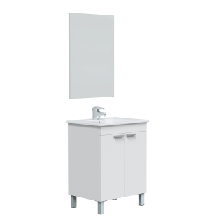 Meuble de salle de bain avec miroir et lavabo Brillo