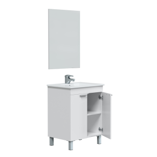 Meuble de salle de bain avec miroir et lavabo Brillo