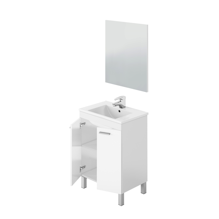 Meuble de salle de bain avec miroir et lavabo Brillo