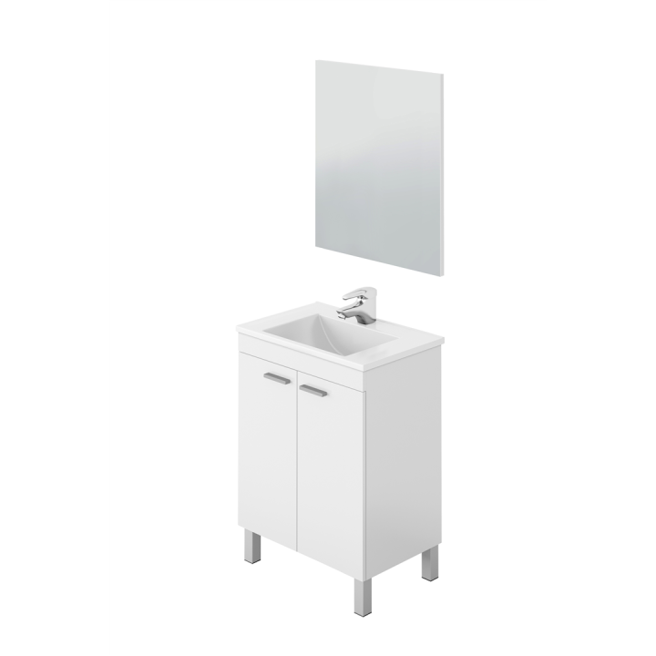 Meuble de salle de bain avec miroir et lavabo Brillo