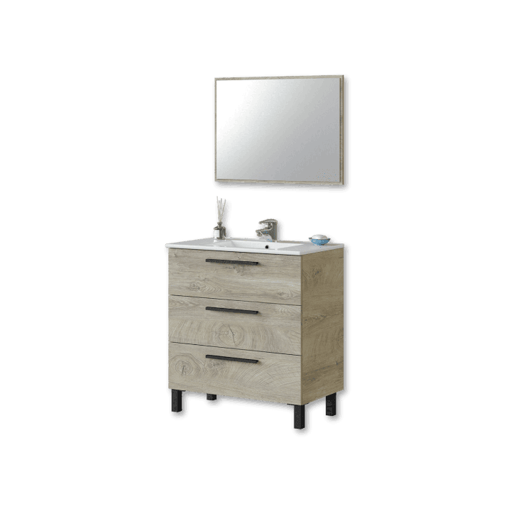 Meuble de salle de  bain avec miroir - Athena