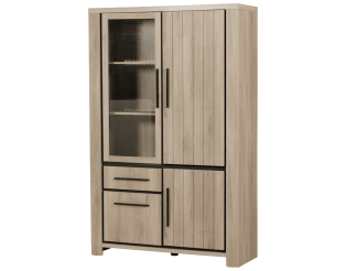 Vitrine Grenoble 125 cm tiroirs avec LED