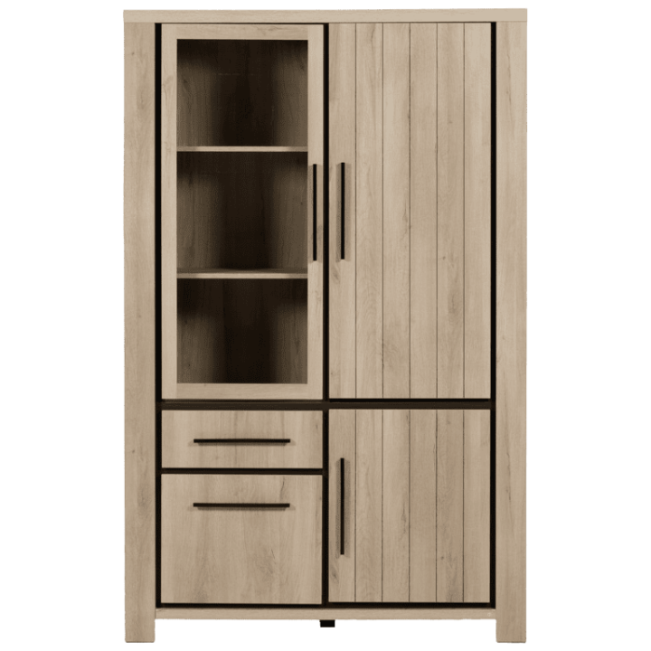 Vitrine Grenoble 125 cm tiroirs avec LED