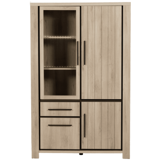Vitrine Grenoble 125 cm tiroirs avec LED