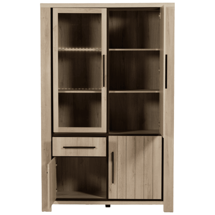 Vitrine Grenoble 125 cm tiroirs avec LED