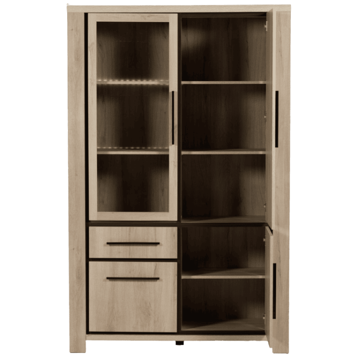 Vitrine Grenoble 125 cm tiroirs avec LED