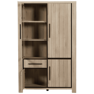 Vitrine Grenoble 125 cm tiroirs avec LED