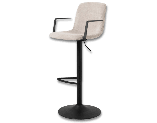 Tabouret Pablo en tissu beige 109558