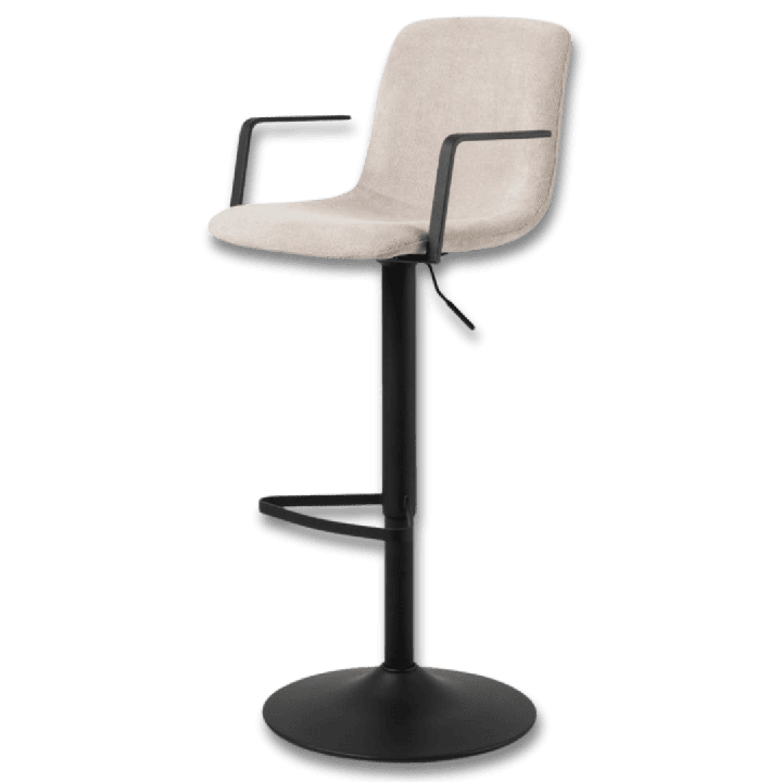 Tabouret Pablo en tissu beige 109558