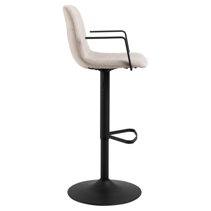 Tabouret Pablo en tissu beige 109558