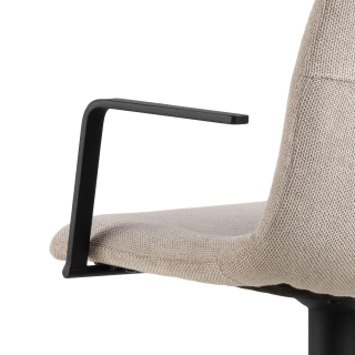 Tabouret Pablo en tissu beige 109558