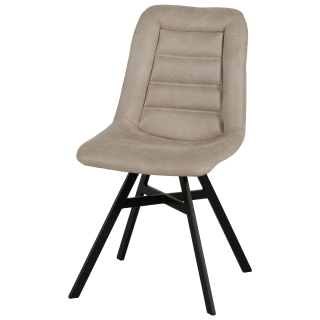Chaise Niels en tissu beige