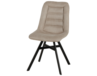 Chaise Niels en tissu beige