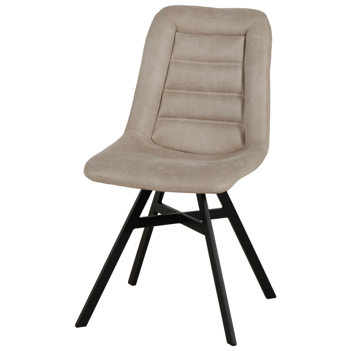 Chaise Niels en tissu beige