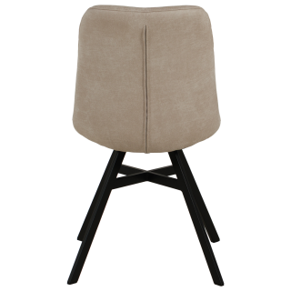 Chaise Niels en tissu beige