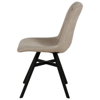 Chaise Niels en tissu beige