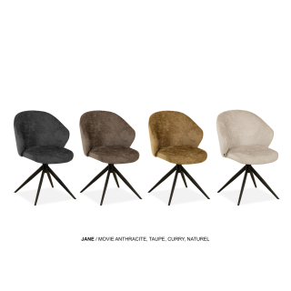 Chaise Jane en tissu beige