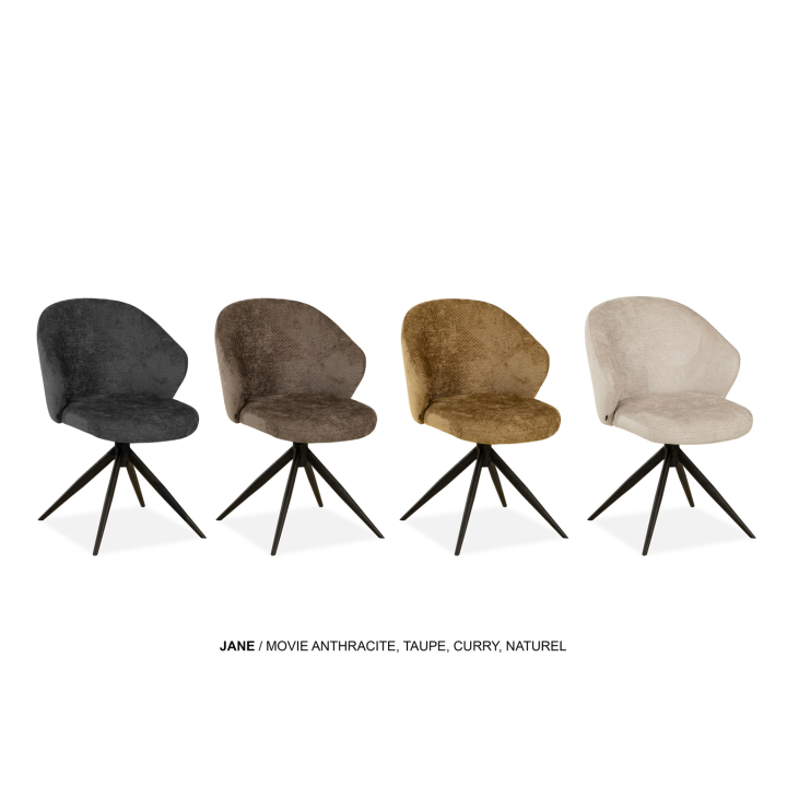 Chaise Jane en tissu beige
