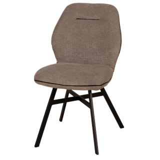 Chaise Jaimie tissu taupe Dolphin