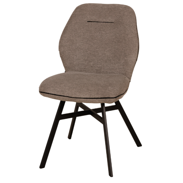 Chaise Jaimie tissu taupe Dolphin