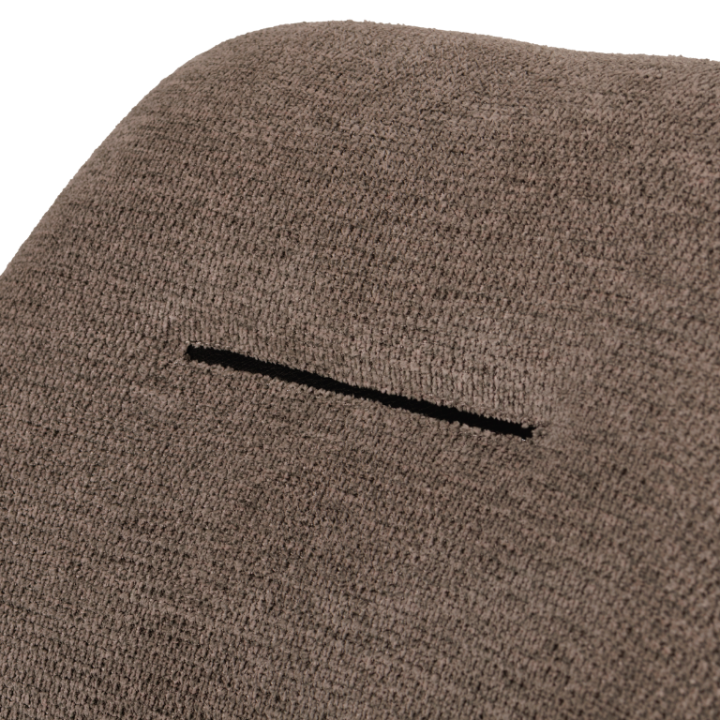 Chaise Jaimie tissu taupe Dolphin