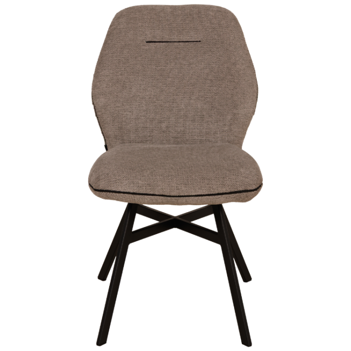 Chaise Jaimie tissu taupe Dolphin