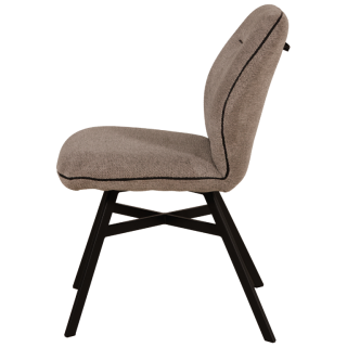 Chaise Jaimie tissu taupe Dolphin