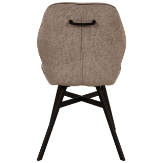 Chaise Jaimie tissu taupe Dolphin
