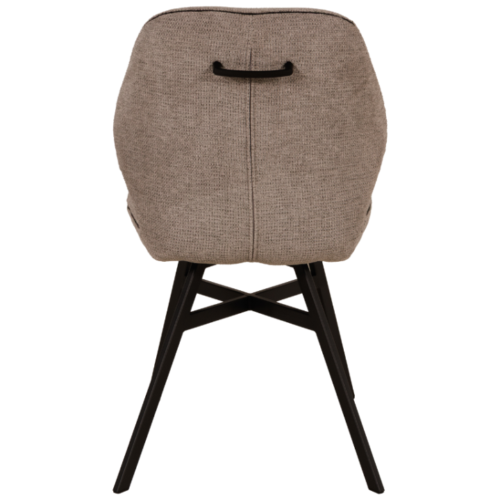 Chaise Jaimie tissu taupe Dolphin