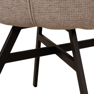 Chaise Jaimie tissu taupe Dolphin