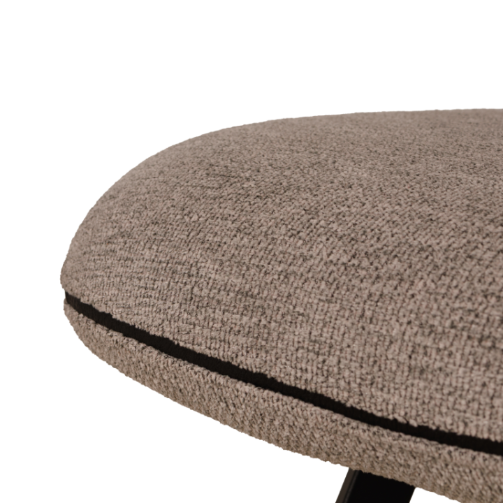 Chaise Jaimie tissu taupe Dolphin