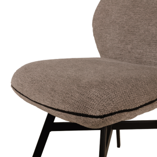 Chaise Jaimie tissu taupe Dolphin