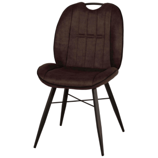 Shelton - Chaise en tissu Luxor anthracite