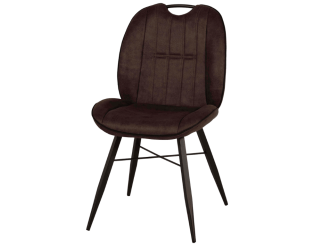 Shelton - Chaise en tissu Luxor anthracite